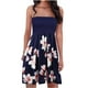 thumbnail image 2 of ICHUANYI Clearance Women's Bohemian Style Strapless Elastic Band Dress Dresses Sleeveless Floral Print Dress(Navy, L) ICHUANYI WER2023080901832, 2 of 8