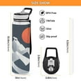 thumbnail image 2 of Motivational Water Bottle 32 oz with Straw, BPA Free Reusable Fitness Sport Bottle Perfect for Travel, School, Outdoors, and Gym Three Snowy Mountains, 2 of 6