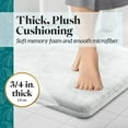 thumbnail image 4 of Bath Mats for Bathroom Non Slip - White 17" x 24" Memory Foam - Quick Dry, 4 of 6