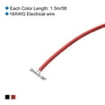 thumbnail image 2 of 18 Gauge Hookup Wire 1.5m/5ft 18AWG Flexible Electrical Wire UL1007 Black Red, 2mm Dia, 2 of 5
