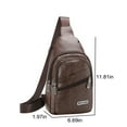 thumbnail image 2 of WIZUTIZ Sling Bag For Men Women Shoulder Backpack Chest Bags Crossbody Daypack With Earphone Hole For Hiking for Men Womens Chest Bags Womens Messenger Bags Womens Crossbody Bags Shoulder Bags Brown, 2 of 3