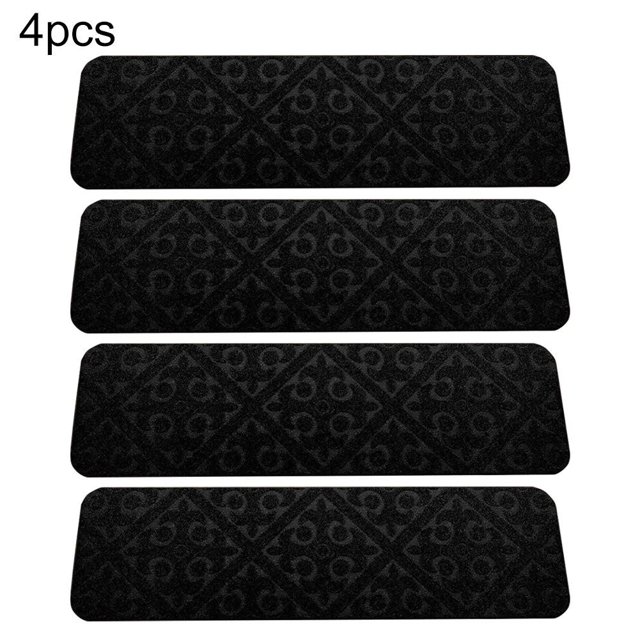 4 Pcs Marches d'Escalier Antidérapantes : Lavables, Réutilisables et Personnalisables pour la Sécurité!