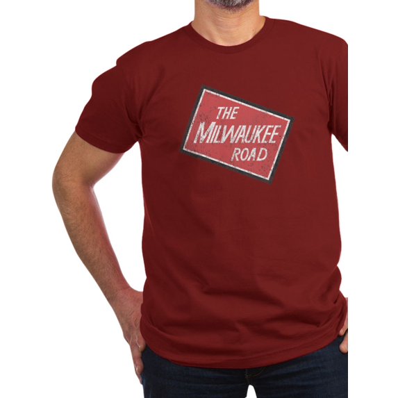 CafePress - Milwaukee Road Tilted Distressed Men's Classic T S - Men's Fitted T-Shirt
