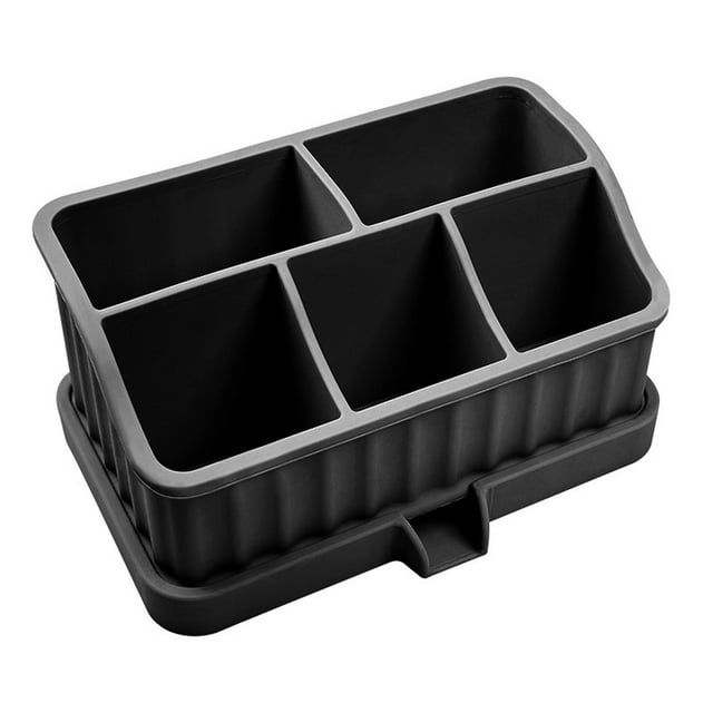 DOLITY Toothbrush Holder Detachable Kitchen Multifunctional Soap Dish with Drainage Black