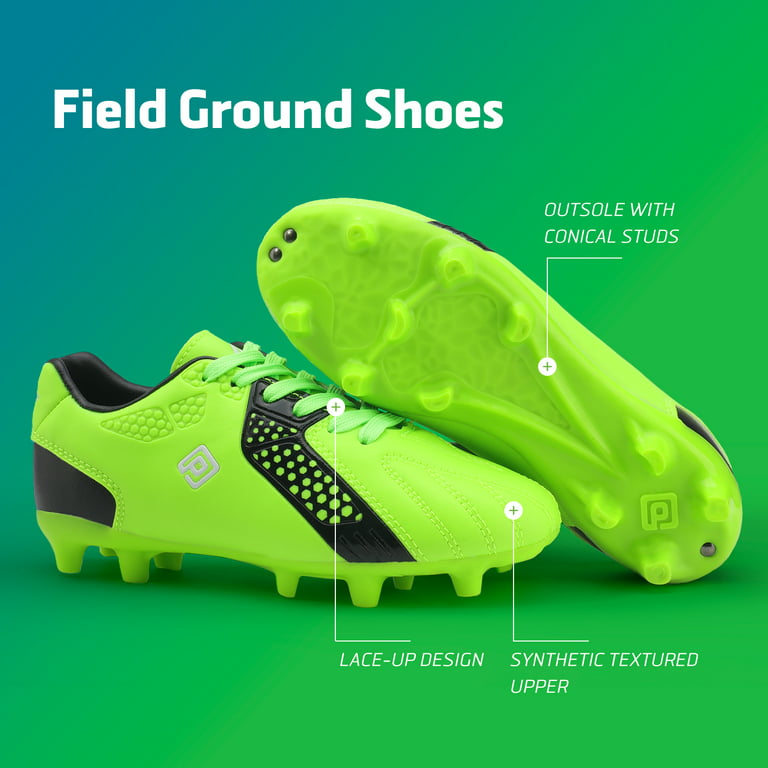  LOONYX Kid's Durable Rubber Molded Baseball Cleat Boy and Girl  Outdoor Sport Soccer Cleats Shoes Boys Girls Athletic Ground Soccer