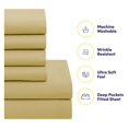 thumbnail image 3 of KriKac 7 Piece Comforter Set Bag Solid Color All Season Soft Down Alternative Blanket & Luxurious Microfiber Bed Sheets, Camel, Full, 3 of 6