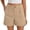 Beige, variant on Tqcoqu High Waist Rolled Cuff Dressy Shorts for Women,Button Closure Casual Office Bermuda Shorts with Side Pockets,Beige Women's S-XXL