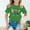 Green, variant on Toddler Girl Tops 2t Cartoon Print Fashion Short-Sleeve T-Shirt Crew Neck Sports T-Shirt Girls' Tops, Tees & Blouses 12-14 Years(Red)