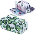 thumbnail image 1 of Tree Leaves Large Capacity Canvas Pencil Case Pen Bag Pouch Stationary Case Makeup Cosmetic Bag Gadget Box, 1 of 6