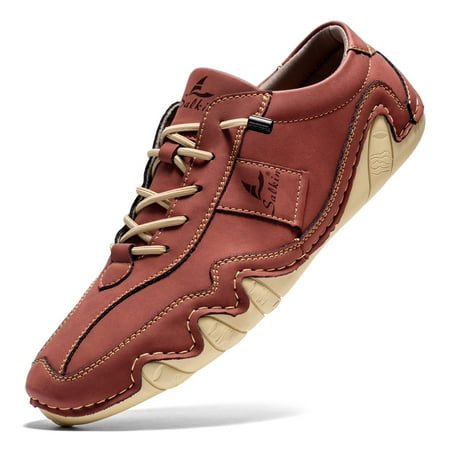 

Flyland Men s Casual Leather Shoes Fashion Sneakers Slip On Handmade Male Loafers Walking Driving Shoes for Men