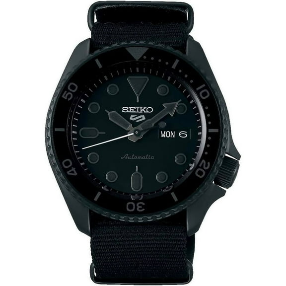 Seiko 5 Black Automatic Mens Watch