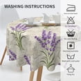 thumbnail image 5 of Beautiful Lavender Vintage Postcard Round Tablecloth Waterproof Wipeable Tablecloth Cover Home Restaurant Kitchen Picnic Party Decoration 60 Inch Circular Tablecloth for 20-47 Inch, 5 of 6