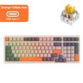thumbnail image 2 of Teclado mecánico K98 Teclado silencioso de 100 teclas para escritorio (eje amarillo naranja), 2 of 2