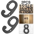 thumbnail image 1 of Placa Puerta DQrwqpou 2 Piezas Metal Número Digital Hierro Fundido, 1 of 9
