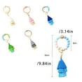 thumbnail image 5 of Amaiiu Beads Bracelet Keychain Pendants Exquisite Fashion Decor Accessory Tassel Keys Ring Pendant Hanging Decor Bags Fringe Keyholders Light blue, 5 of 7