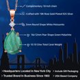 thumbnail image 2 of Gem Stone King 18K Rose Gold Plated Silver Green Malachite and White Moissanite Pendant Necklace for Women (10.10 Cttw, Pear Shape 16X12MM, Gemstone, with 18 inch Chain), 2 of 4