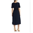 thumbnail image 3 of Ralph Lauren LIGHTHOUSE NAVY Women's Georgette Flutter-Sleeve Dress, US 4, 3 of 4