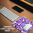 thumbnail image 6 of 3dRose, Cute Happy Cartoon Panda Print on Purple Fur Print Background, MousePad, 6 of 7