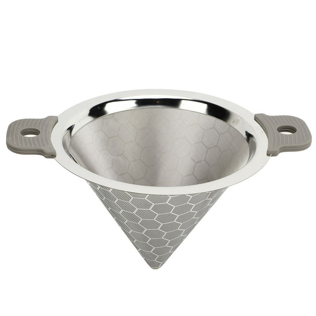 Filtre à Café en Acier Inoxydable Cône, 150 Mailles Filtre à Café Réutilisable Cône en Acier Inoxydable Design de Nouvelle Génération