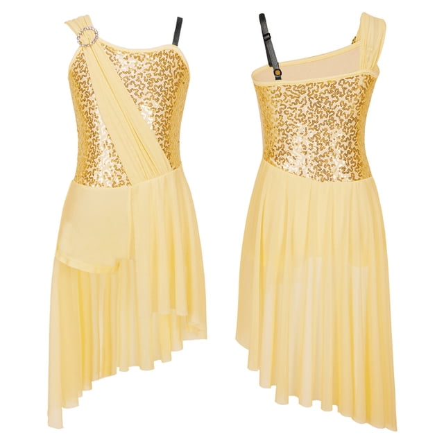 Kids Girls Dress Dance Dancewear Ballet Leotard Gymnastics Costume Color Block E