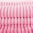 thumbnail image 6 of Soft Corduroy Striped Velvet Series Decorative Throw Pillow, 18" x 18", Pink, 2 Pack, 6 of 7