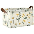 thumbnail image 2 of Ryvnso Daisy Floral Storage Bins Large Basket Foldable Cube Toys Organizer with Handles 2 PCs, 2 of 8