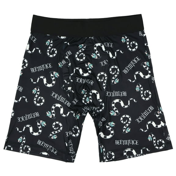 Beetlejuice Men's Sandworm All-Over Print Boxer Briefs Long Leg Underwear