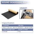 thumbnail image 2 of Alfombra de amortiguación de sonido 394mil 10mm 0.76sqft Espuma de celda cerrada autoadhesiva para capó y barco 196.85"x19.69", 2 of 7