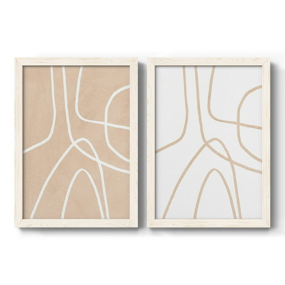 Clean Contour I - Premium Framed Canvas 2 Piece Set - Ready to Hang