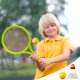 thumbnail image 3 of Juego de raquetas de tenis de bádminton | Raquetas dobles de plástico ligeras para recreación en interiores y exteriores | Empuñadura ergonómica | Materiales seguros y duraderos | Incluye 2, 3 of 7