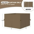 thumbnail image 2 of Aoodor 10' x 10' Gazebo Curtain Set Protecting Privacy Side Walls 4 Panels, Curtain Only - Light Coffee, 2 of 10