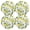 Yellow, variant on Ryvnso Lemon and Leaves Round Plate Mats Dining Table Placemat Set of 4 for Holiday Decoration