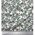 thumbnail image 1 of Soimoi Crepe Silk Fabric Leaves & Floral Block Decor Fabric Printed Yard 42 Inch Wide, 1 of 3