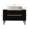 thumbnail image 3 of 36 Inch Bathroom Vanity, Freestanding or Wall Mounted with Ceramic Integrated Sink, Soft-Close Drawers, Waterproof Engineered Wood, Adjustable Legs, Modern Design for Bathroom Storage,Ships 2 Pkgs, 3 of 17