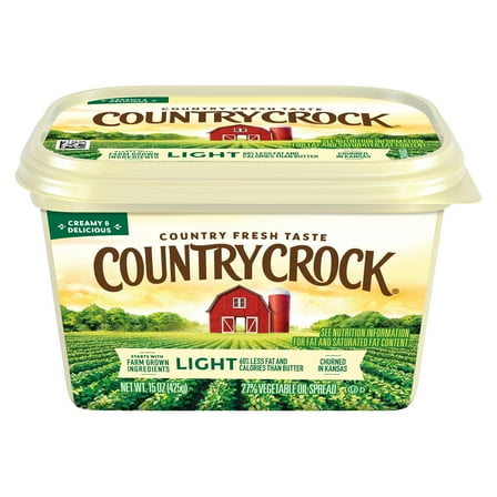 Country Crock Light Buttery Spread, 15 oz Tub