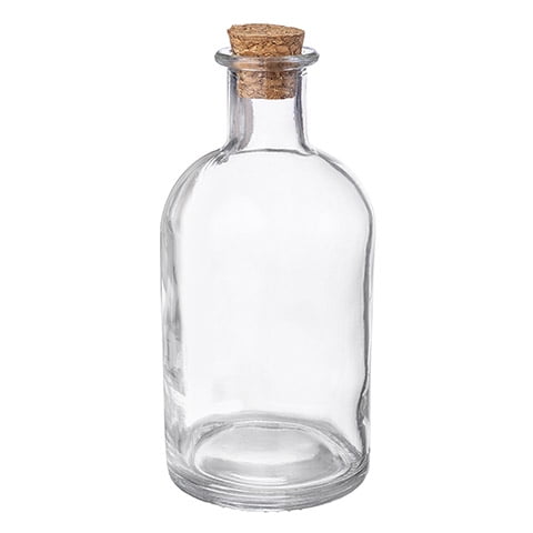 Clear Glass Small Neck Bottle With Cork- 5 Inches - Walmart.com