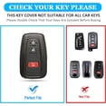 thumbnail image 2 of Key Fob Cover Compatible with Toyota 4Runner CHR RAV4 Camry Corolla Avalon Prius Highlander GT86 2016-2024 3 Button Keychain Case Holder Protector,Blue, 2 of 6