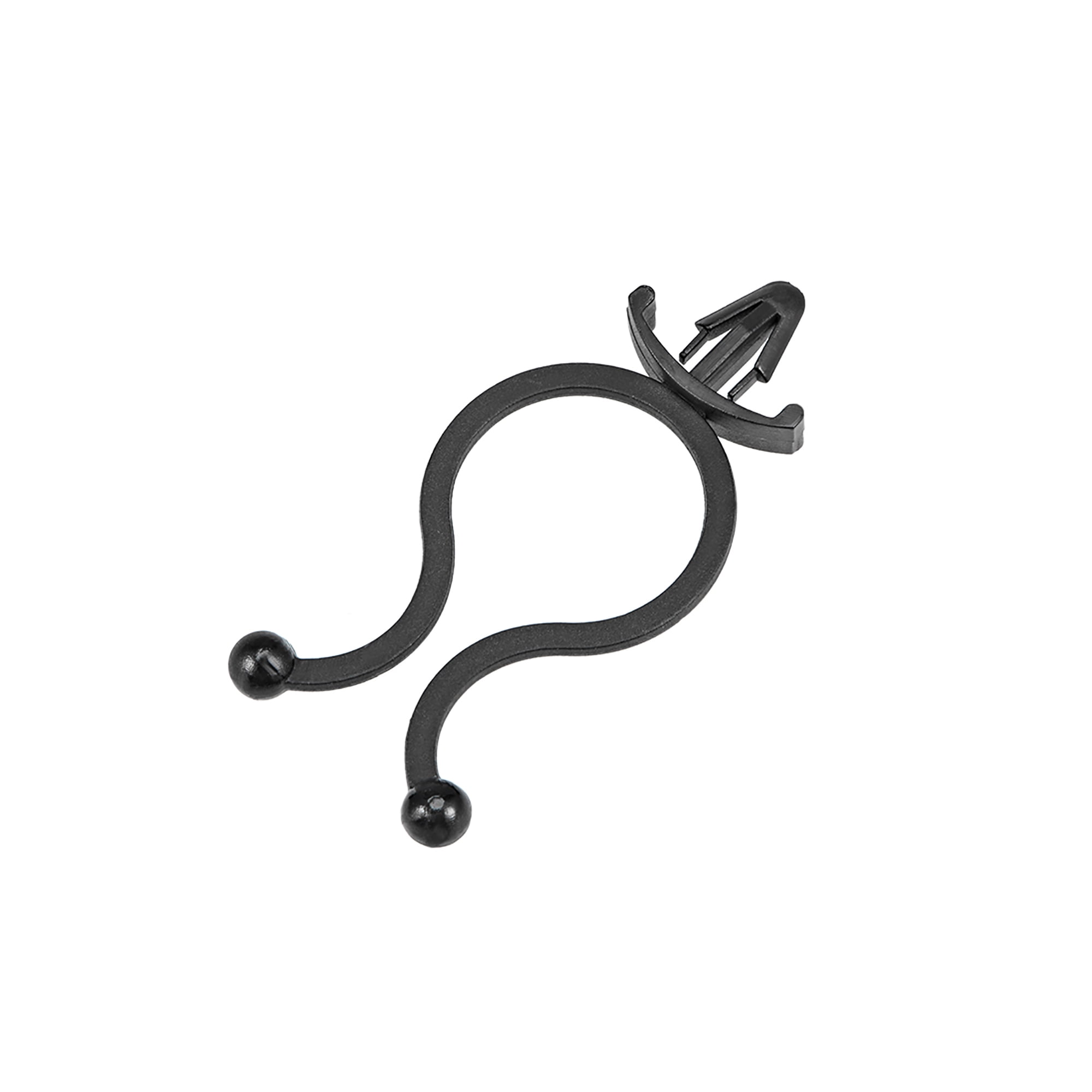 Twist Lock Cable Wire Ties Nylon U Shape Save Place 15mm Dia Black 50