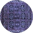 thumbnail image 1 of Ahgly Company Machine Washable Indoor Round Persian Blue Traditional Area Rugs, 3' Round, 1 of 4