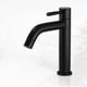 thumbnail image 3 of Grifo de agua fría individual para lavabo de baño de acero inoxidable, color negro, 3 of 5