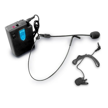 Technical Pro Professional UHF Wireless Headset & Lapel Microphone System With USB Powered