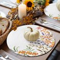 thumbnail image 6 of Fall Purple Flower Round Braided Placemats Set of 8, Orange Yellow Leaf Pastoral Plant Heat Insulation Place Mats Washable Non-Slip Table Mats for Kitchen Dining Party, 15 Inches, 6 of 9