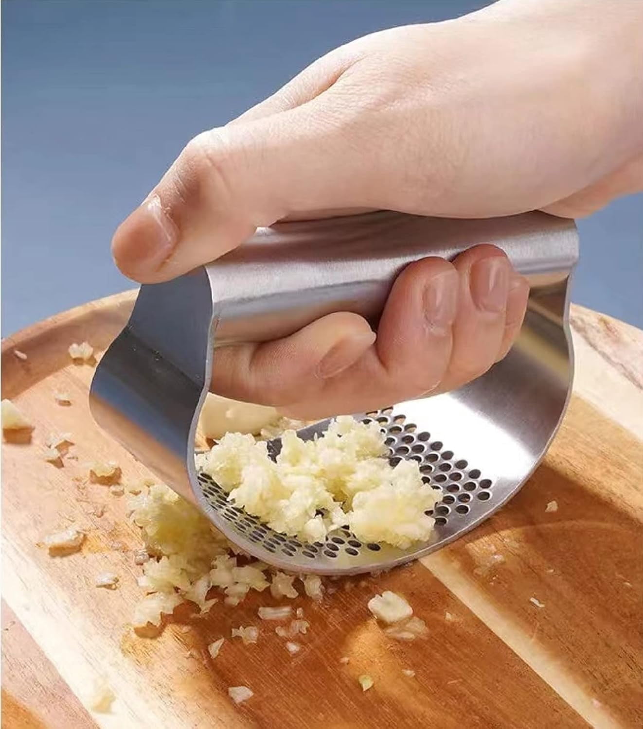Garlic press kitchen tool garlic peeler professional ginger crusher ergonomic labor-saving rocker stainless steel