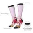 thumbnail image 4 of Sikiie Flamingos In The Tropical Forest Knee Socks, High Socks Long Stretchy Sock Women Knee High Stocking, Long Socks for Women, 4 of 6