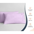thumbnail image 3 of SGI Pillow Case Lilac Solid 600 TC King Pillowcase 2 Piece, 3 of 5