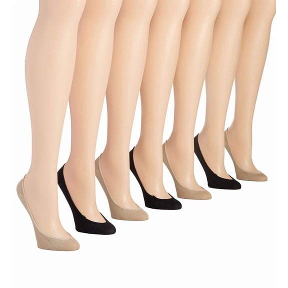 Women's MeMoi MP-050 Microfiber Liner - 7 Pack (Black/Tan/Nude O/S)