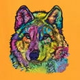 thumbnail image 2 of Colorful Majestic Neon Atric Wolf | Dean Russo Art Animal Lover Womens T-Shirt, Gold, XL, 2 of 5