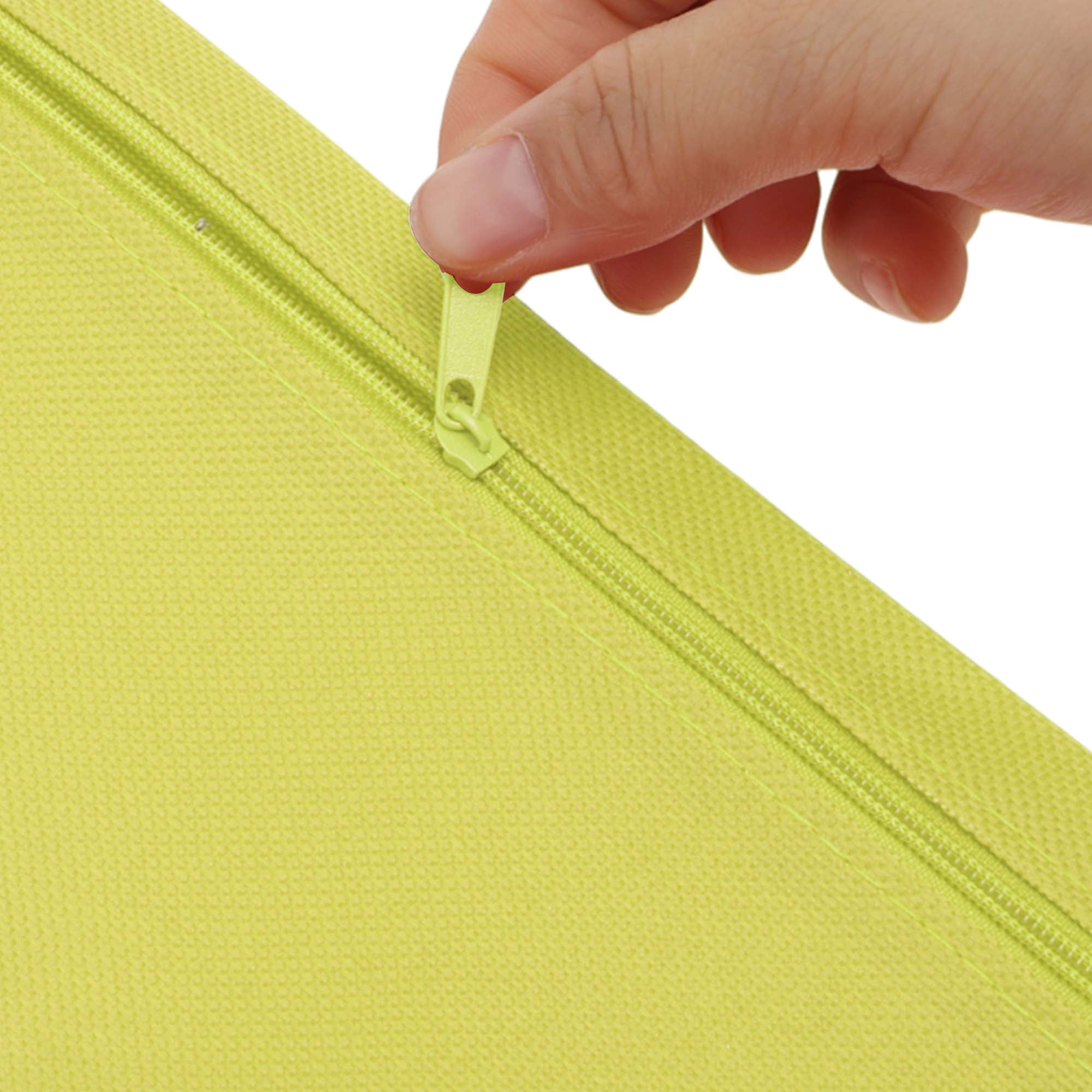 Unique Bargains Pencil Case Canvas Large Capacity Stationery Pen Bag for Office Yellow