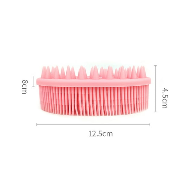 Cepillo de baño y champú 2 en 1, depurador corporal de ducha de silicona, cepillo exfoliante para el cuerpo, cepillo masajeador para el cuero cabelludo, húmedo y seco