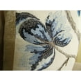thumbnail image 2 of Thomas Collection Navy Blue Yellow White Floral Embroidered Sofa Pillow - 11181, 2 of 5